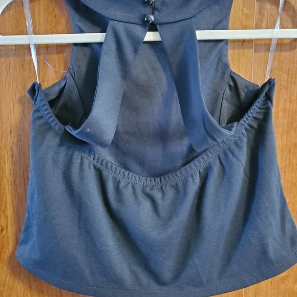 Halter Style Top in Black - Picture 2 of 5